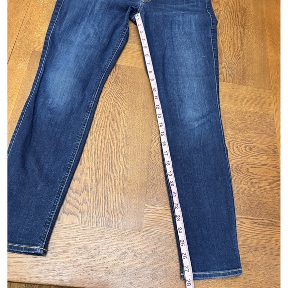 7 For All Mankind Jeans Womens 28 B(air) Ankle Skinny Dark Wash Blue Denim Logo - Picture 7 of 9